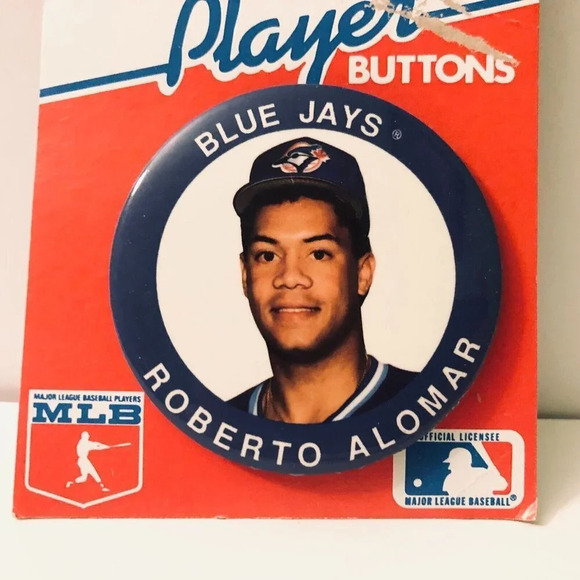 Vtg Roberto Alomar Baseball Player Button Toronto  Blue Jays - Picture 2 of 13
